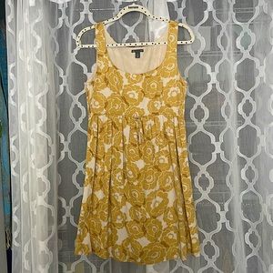 Vintage style yellow floral baby doll sleeveless dress by GAP